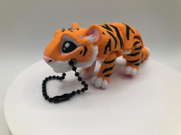Mini Flexible Tiger Keychain