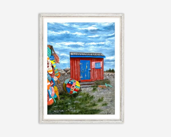 Yarmouth Red Shed and Buoy Wall Print