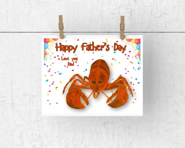 Cute Lobster Father's Day Card