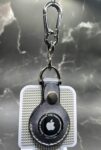 Charcoal Gray Guns Stamped Apple AirTag Holder Handcrafted from Premium Quality Veg-Tanned Leather