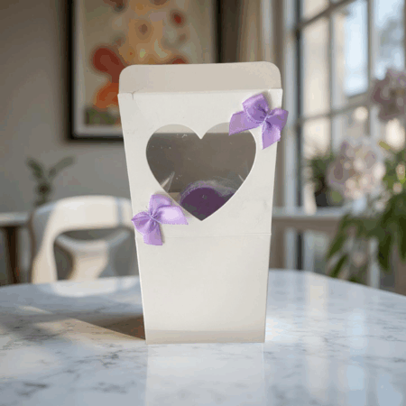 Heart box for mini cloud soaps