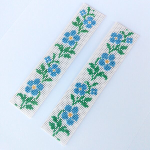 Forget-me-nots Cross Stitch Bookmark PDF - Digital Download