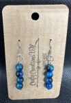 Beaded Earrings - Blue Cat's Eye