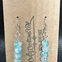 Shattered Marble Earrings - Light Blue