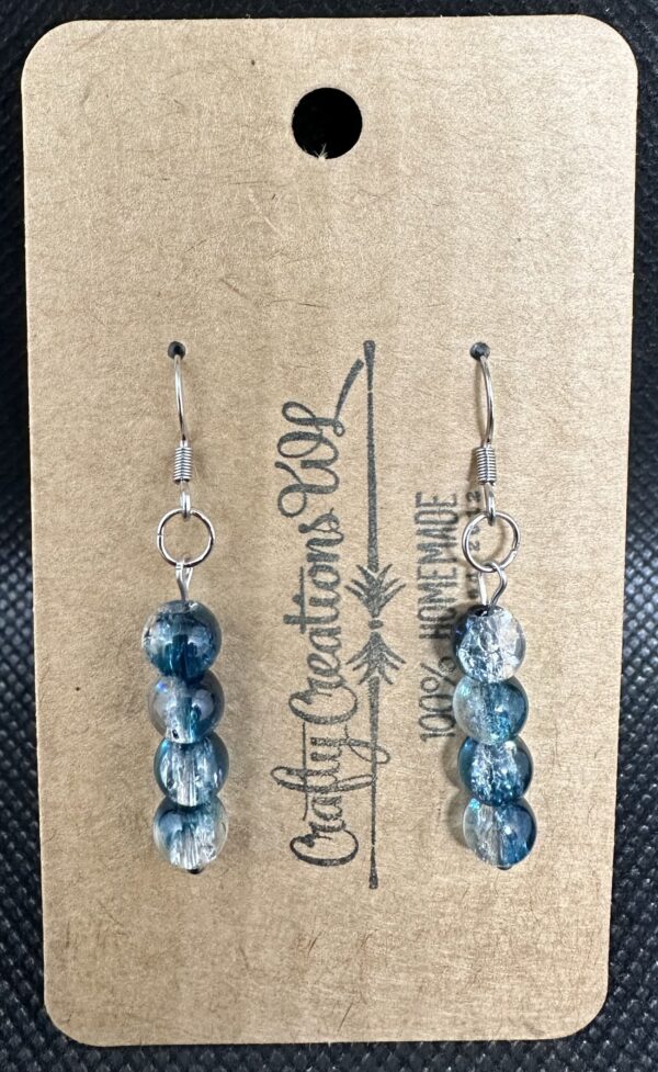 Shattered Marble Earrings - Midnight Blue