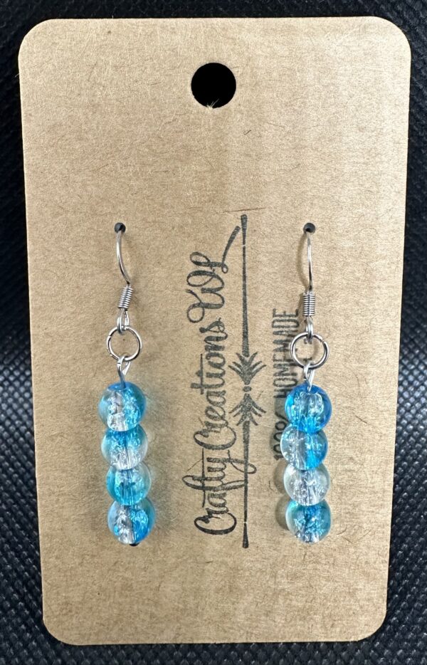 Shattered Marble Earrings - Blue