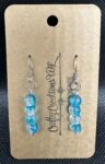Shattered Marble Earrings - Blue