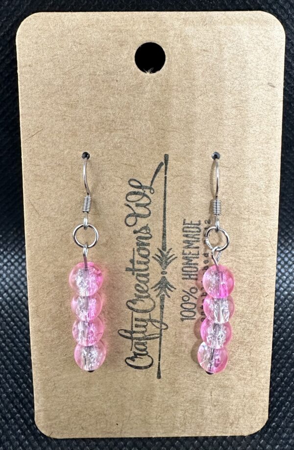 Shattered Marble Earrings - Pink