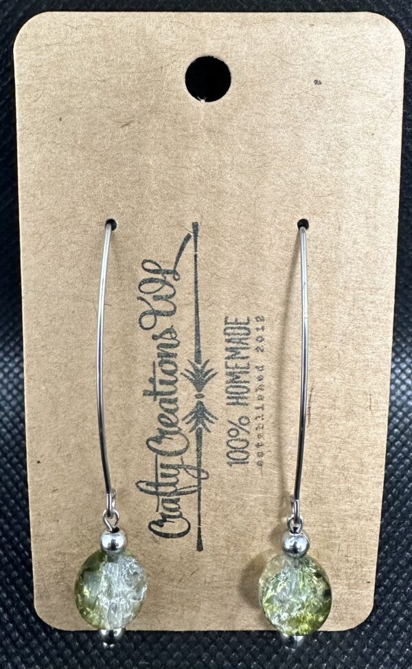 Shattered Marble Earrings - Green (Single)