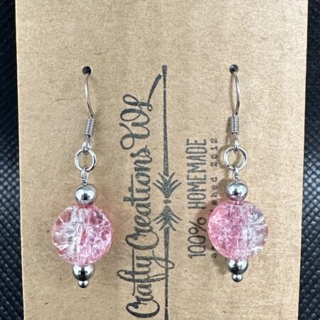 Shattered Marble Earrings - Pink (Single)