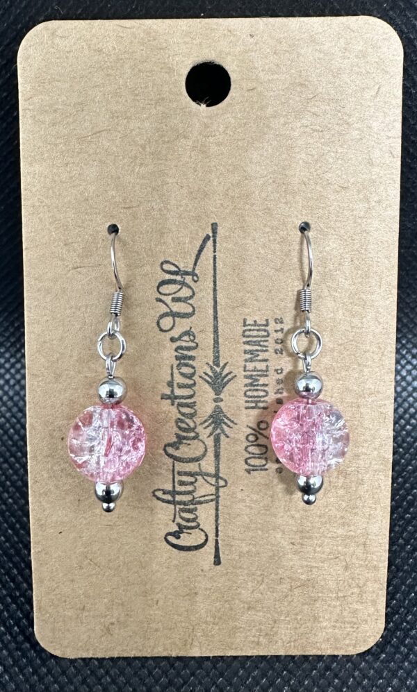Shattered Marble Earrings - Pink (Single)