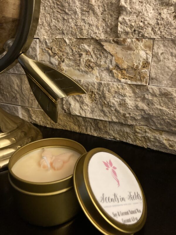 Butterfly Gold Tin Candle (by Scents in Fields)