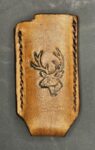 Bic Lighter Holder with Debossed Deer Handcrafted from Premium Veg-Tanned Leather