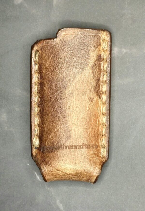 Bic Lighter Holder with Debossed Deer Handcrafted from Premium Veg-Tanned Leather