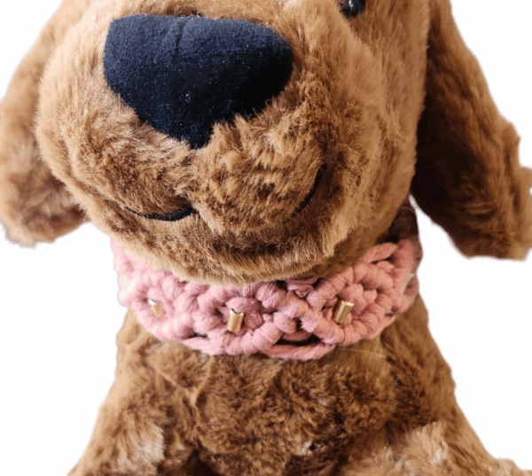 Pet Collar - Macrame - Diamond Pattern with bling