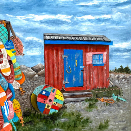 Yarmouth Red Shed and Buoy Wall Print