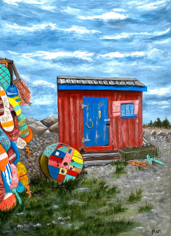 Yarmouth Red Shed and Buoy Wall Print