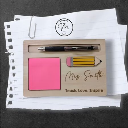 Personalized Teacher Sticky Note Holder