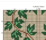 Ivy Cross Stitch Bookmark PDF - Digital Download