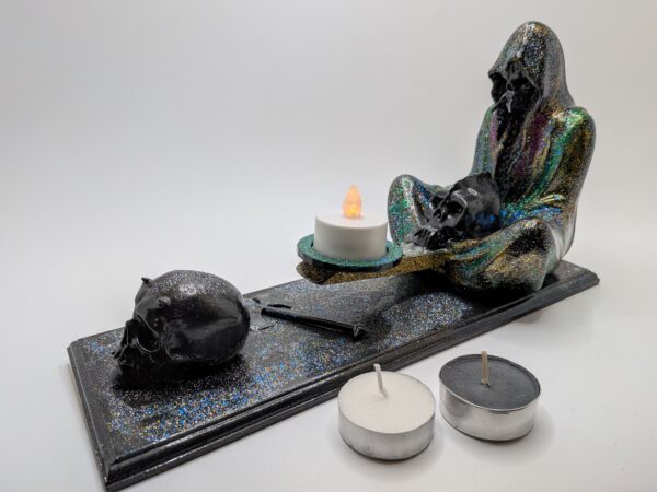 Grim Reaper mini candle holder