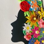 Quilling Love Flowers Woman Face Painting