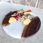 Round Walnut & Epoxy Charcuterie Boards