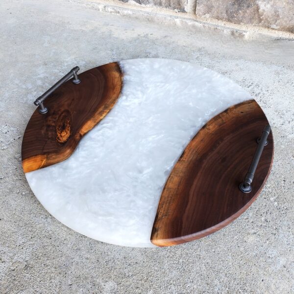 Round Walnut & Epoxy Charcuterie Boards