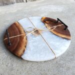 Round Walnut & Epoxy Charcuterie Boards