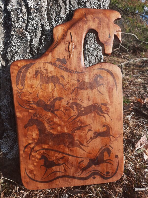 Horse Nation wooden cutting board/charcuterie board