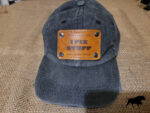 Mens adjustable hat w/ Laser Engraved Badge