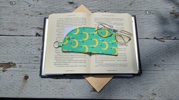 "Moon and Falling Stars" Sunglasses and Eyeglasses Fabric Cases with keychain loop