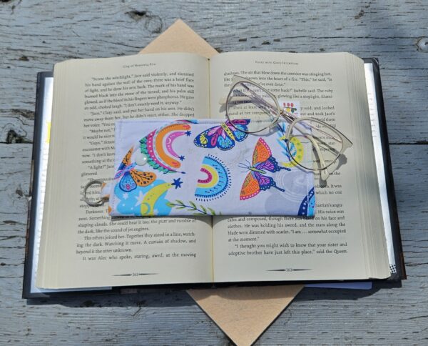 "Butterflies and Rainbows" Sunglasses and Eyeglasses Fabric Cases with keychain loop
