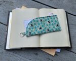 "Blue Night Florals and Cats" Sunglasses and Eyeglasses Fabric Cases with keychain loop