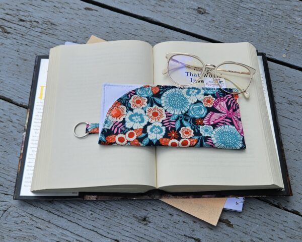 "Night Time Gardens" Sunglasses and Eyeglasses Fabric Case with keychain loop