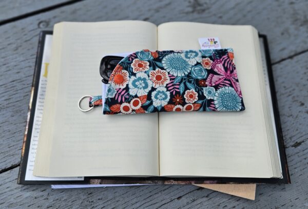 "Night Time Gardens" Sunglasses and Eyeglasses Fabric Case with keychain loop