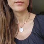 Mother of pearl adjustable knotted necklace