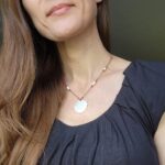 Mother of pearl adjustable knotted necklace
