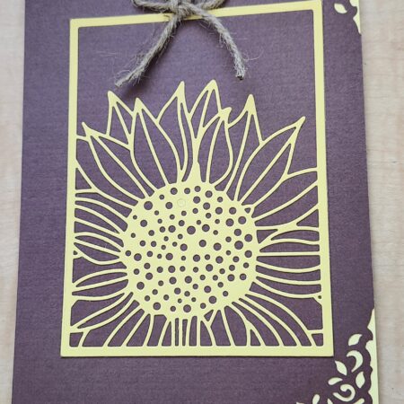Blank Sunflower Card