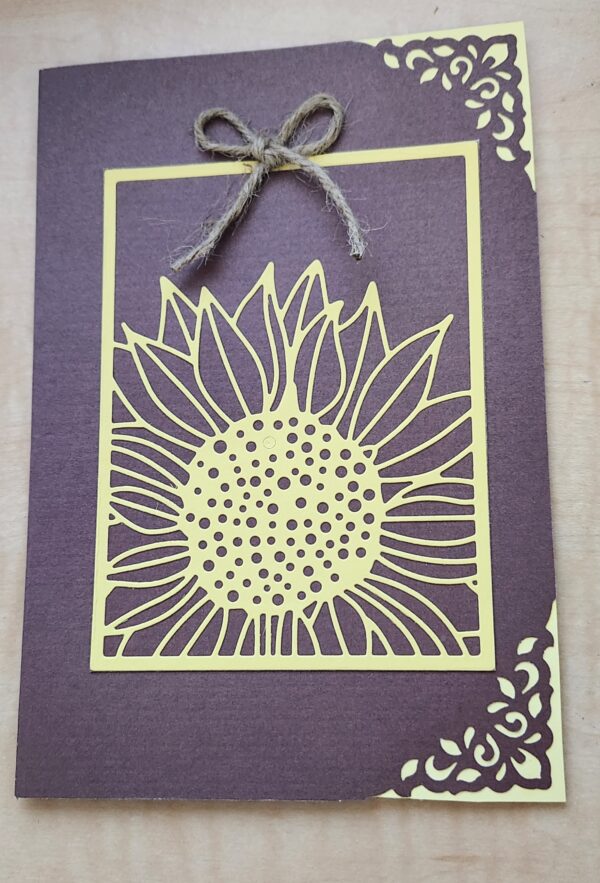 Blank Sunflower Card