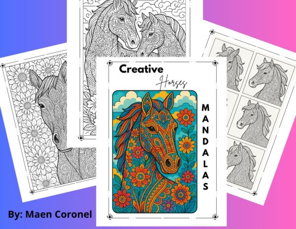 Creative Horse-Mandalas - DownLoadable