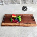 Live Edge Walnut Charcuterie Boards Set - Personalized
