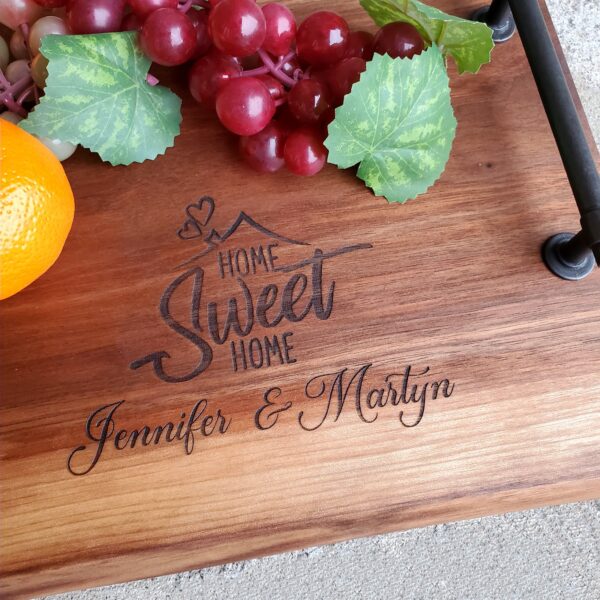 Live Edge Walnut Charcuterie Boards Set - Personalized