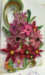 Quilling Love Red Flowers Bouquet Greeting Card