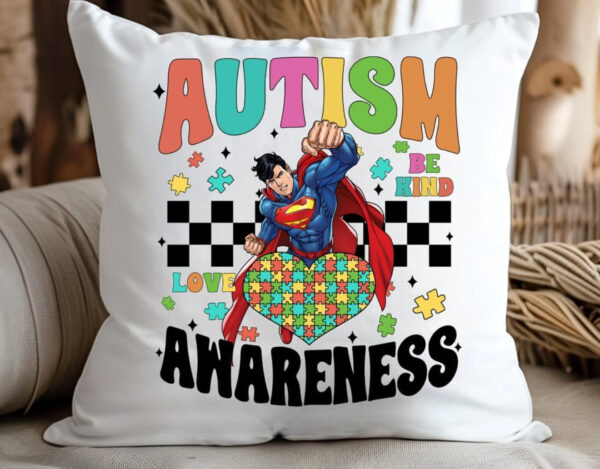 Autism Awareness Pillows - Super Heros