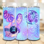 Zodiac blue & purple Tumbler
