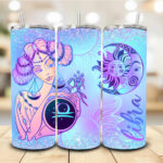 Zodiac blue & purple Tumbler