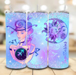 Zodiac blue & purple Tumbler