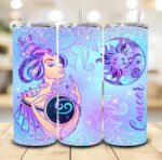 Zodiac blue & purple Tumbler