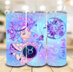 Zodiac blue & purple Tumbler