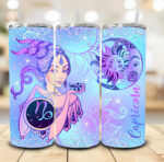 Zodiac blue & purple Tumbler